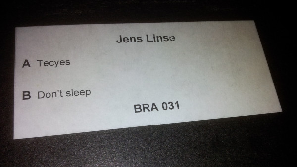 Jens Linse - Tecyes / Don't Sleep | Braintist Records (BRA 031) - main Jens Linse - Tecyes / Don't Sleep | Braintist Records (BRA 031) - main