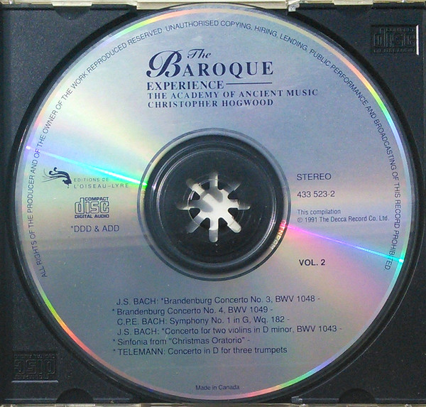The Academy Of Ancient Music ‐ Christopher Hogwood - The Baroque Experience (5CD - Boxset) [CD] | L'Oiseau-Lyre (433 523-2) - 3