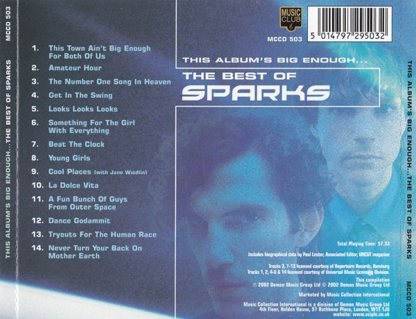 Sparks - This Album's Big Enough... The Best Of Sparks CD | Music Club (MCCD 503) - 2 Sparks - This Album's Big Enough... The Best Of Sparks CD | Music Club (MCCD 503) - 2