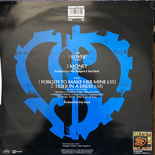 Dan Reed Network - Lover / Money | Mercury (DRN 512) - 2 Dan Reed Network - Lover / Money | Mercury (DRN 512) - 2