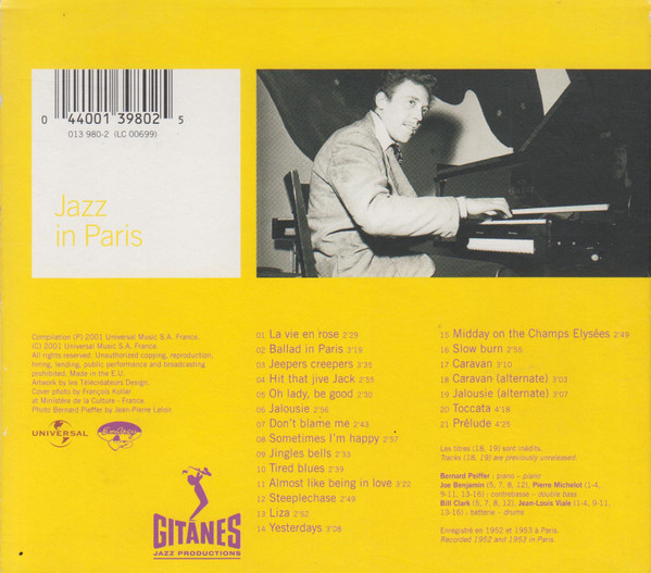 Bernard Peiffer - La Vie En Rose | Gitanes Jazz Productions (013 980-2) - 3 Bernard Peiffer - La Vie En Rose | Gitanes Jazz Productions (013 980-2) - 3