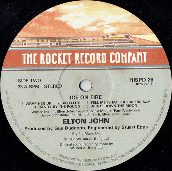 Elton John - Ice On Fire | The Rocket Record Company (HISPD 26) - 4