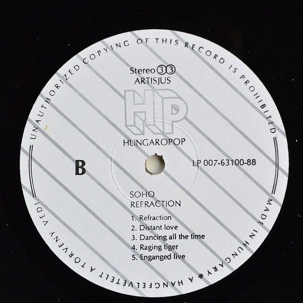 Soho - Refraction | Hungaropop (LP-007-63100-88) - 4 Soho - Refraction | Hungaropop (LP-007-63100-88) - 4