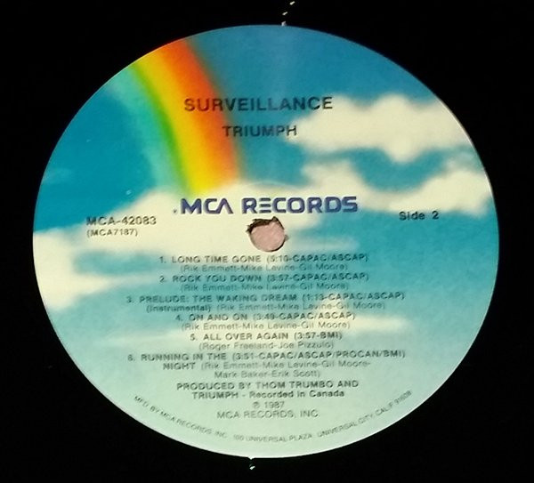 Triumph - Surveillance | MCA Records (MCA-42083) - 4