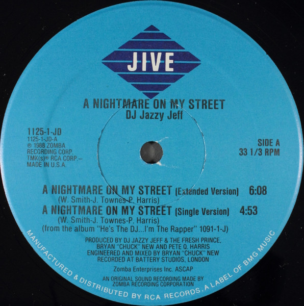 DJ Jazzy Jeff & The Fresh Prince - A Nightmare On My Street | Jive (1125-1-JD) - 3 DJ Jazzy Jeff & The Fresh Prince - A Nightmare On My Street | Jive (1125-1-JD) - 3
