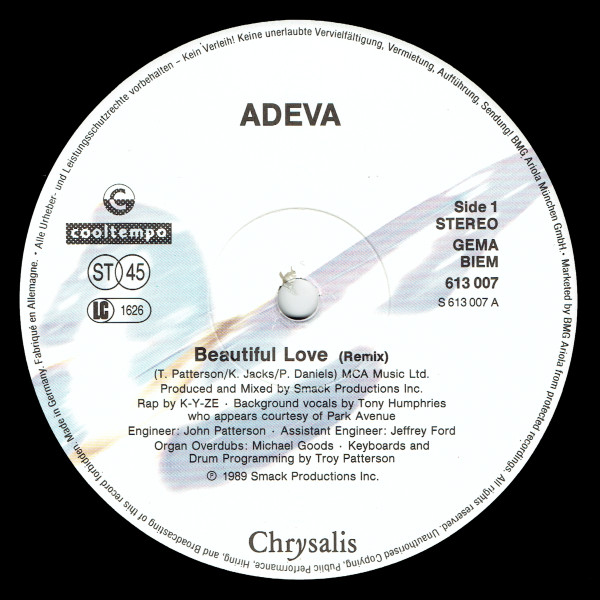 Adeva - Beautiful Love (Remix) | Chrysalis (613 007) - 3