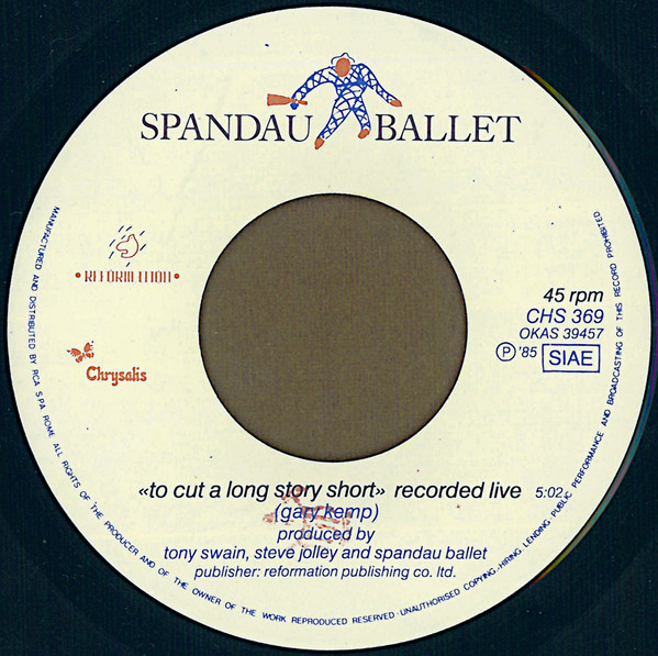 Spandau Ballet - I'll Fly For You | Chrysalis (CHS 369) - 4 Spandau Ballet - I'll Fly For You | Chrysalis (CHS 369) - 4