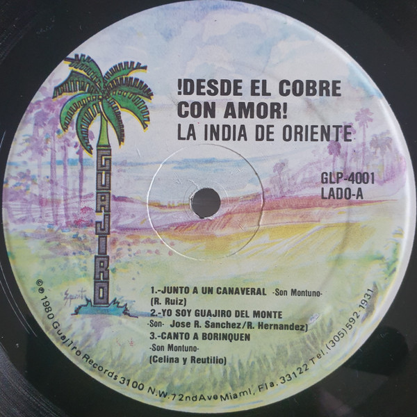 La India De Oriente - ¡Desde El Cobre Con Amor! | Guajiro Records (GLP 4001) - 3