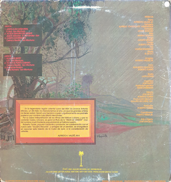 La India De Oriente - ¡Desde El Cobre Con Amor! | Guajiro Records (GLP 4001) - 2
