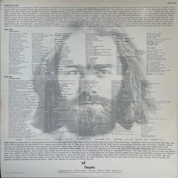 Roy Harper - Lifemask | Chrysalis (CHR 1162) - 2 Roy Harper - Lifemask | Chrysalis (CHR 1162) - 2