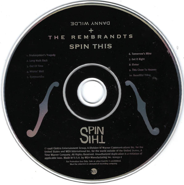 Danny Wilde + The Rembrandts - Spin This | EastWest Records America (62059-2) - 3 Danny Wilde + The Rembrandts - Spin This | EastWest Records America (62059-2) - 3