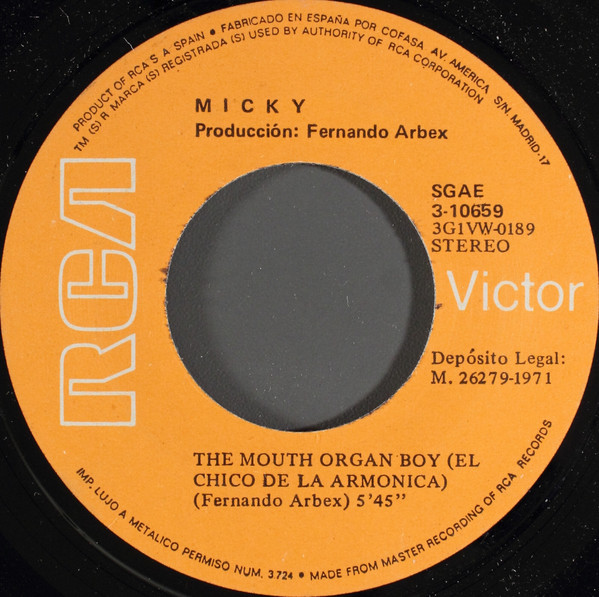 Micky - El Chico De La Armónica | RCA Victor (3-10659) - 3 Micky - El Chico De La Armónica | RCA Victor (3-10659) - 3