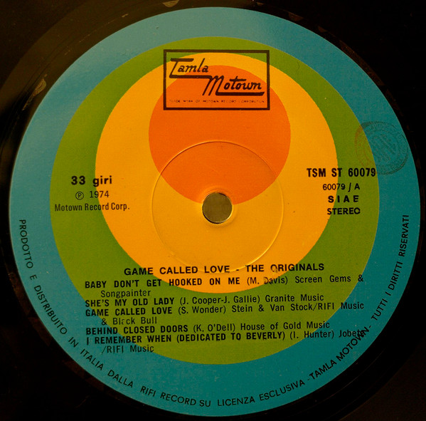 The Originals - Game Called Love | Tamla Motown (TSM ST 60079) - 3 The Originals - Game Called Love | Tamla Motown (TSM ST 60079) - 3