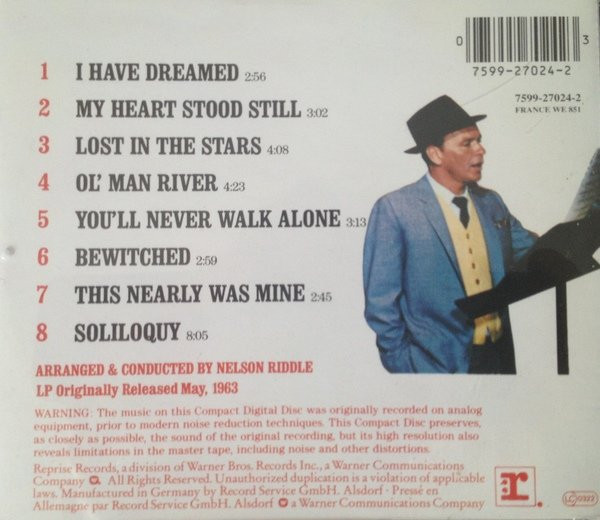 Frank Sinatra - The Concert Sinatra | Reprise Records (7599-27024-2) - 2