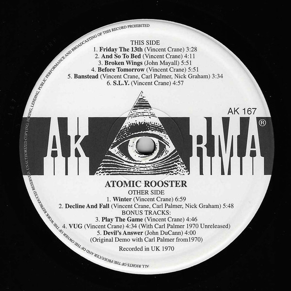 Atomic Rooster - Atomic Rooster | Akarma (AK 167) - 4 Atomic Rooster - Atomic Rooster | Akarma (AK 167) - 4