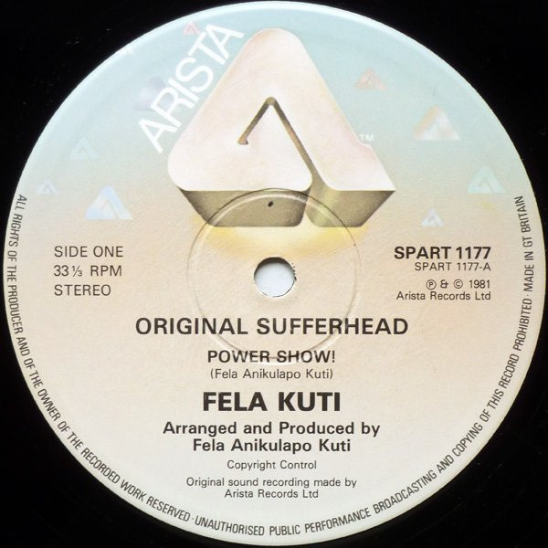 Fela Kuti - Original Sufferhead | Arista (SPART 1177) - 3