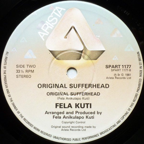 Fela Kuti - Original Sufferhead | Arista (SPART 1177) - 4