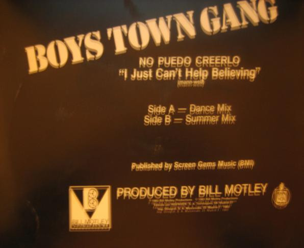 Boys Town Gang - I Just Can't Help Believing | Hispavox (549 063) - 2