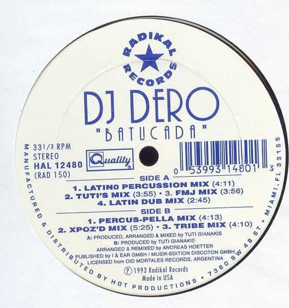 DJ Dero - Batucada | Radikal Records (RAD 150) - main DJ Dero - Batucada | Radikal Records (RAD 150) - main