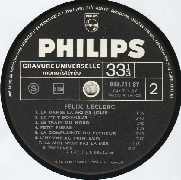 Félix Leclerc - Moi, Mes Souliers | Philips (844.711 BY) - 4 Félix Leclerc - Moi, Mes Souliers | Philips (844.711 BY) - 4