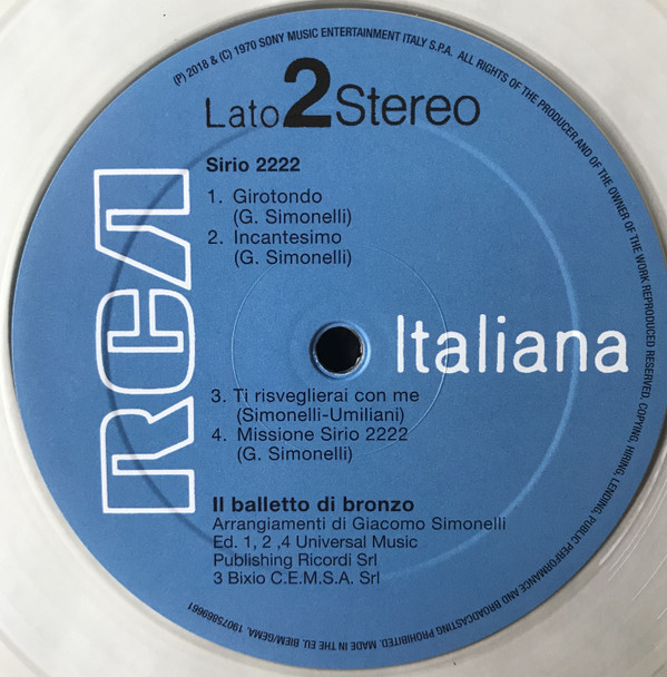 Il Balletto Di Bronzo - Sirio 2222 | Sony Music (19075869661) - 3