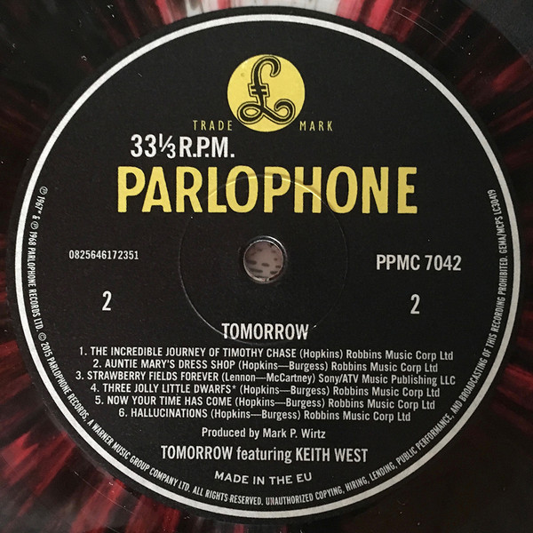 Tomorrow Featuring Keith West - Tomorrow | Parlophone (PPMC 7042) - 4