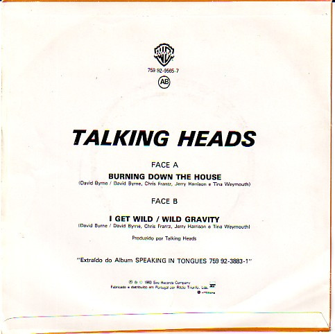 Talking Heads - Burning Down The House | Sire (759 92 9565-7) - 2