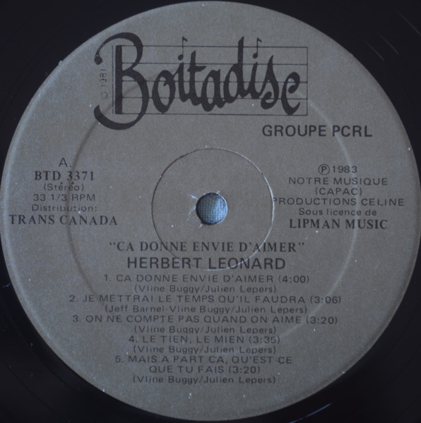 Herbert Léonard - Ça Donne Envie D'Aimer | Boitadisc (BTD 3371) - 3 Herbert Léonard - Ça Donne Envie D'Aimer | Boitadisc (BTD 3371) - 3