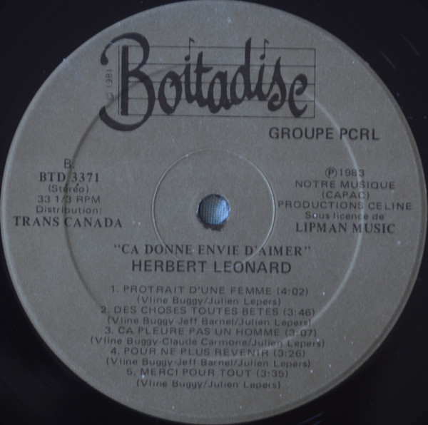 Herbert Léonard - Ça Donne Envie D'Aimer | Boitadisc (BTD 3371) - 4 Herbert Léonard - Ça Donne Envie D'Aimer | Boitadisc (BTD 3371) - 4