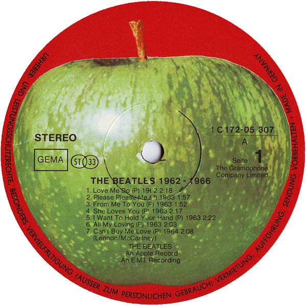 The Beatles - 1962-1966 | Apple Records (1C 172-05 307/08) - 3