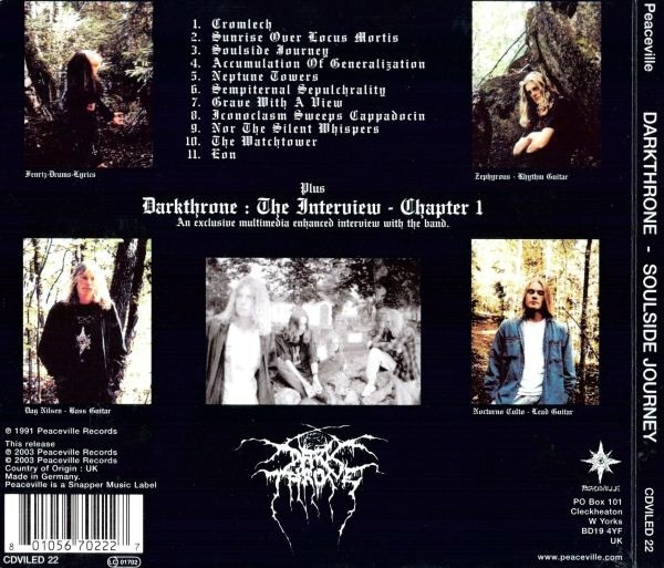 Darkthrone - Soulside Journey | Peaceville (CDVILED 22) - 2 Darkthrone - Soulside Journey | Peaceville (CDVILED 22) - 2