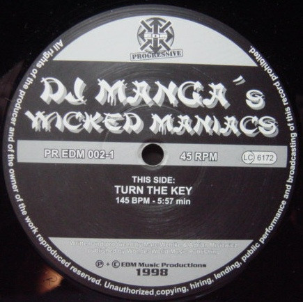 DJ Manga 's Wicked Maniacs - Turn The Key / Control Your Mind | EDM Progressive (PR EDM 002-1) - 2