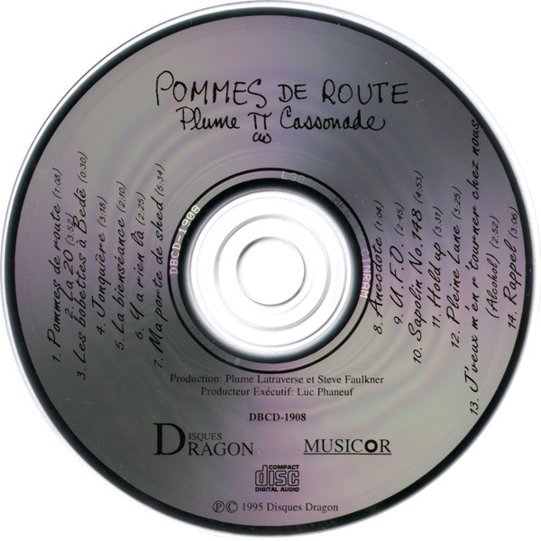 Plume Latraverse π Cassonade - Pommes De Route [CD] | Disques Dragon (DBCD-1908) - 3