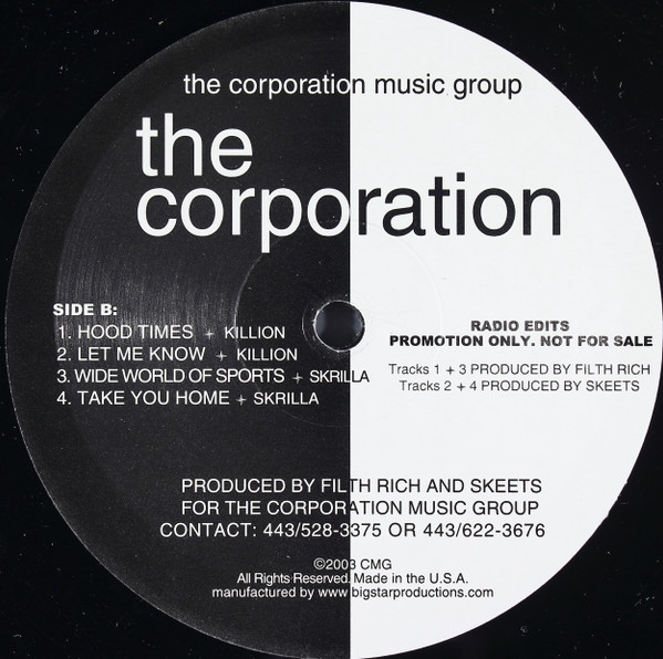 Skrilla , Killion - The Corporation | The Corporation Music Group (BSP-1000) - 2 Skrilla , Killion - The Corporation | The Corporation Music Group (BSP-1000) - 2
