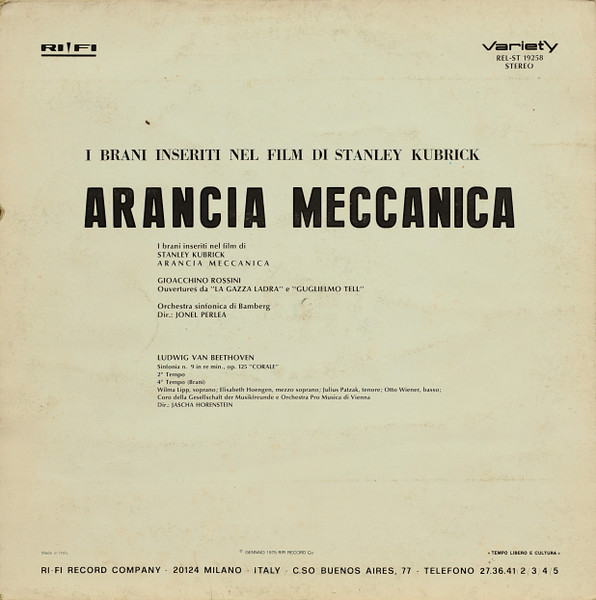 Various - Arancia Meccanica | Variety (REL-ST 19258) - 2