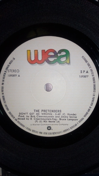 The Pretenders - Don't Get Me Wrong | WEA (1590877) - 3