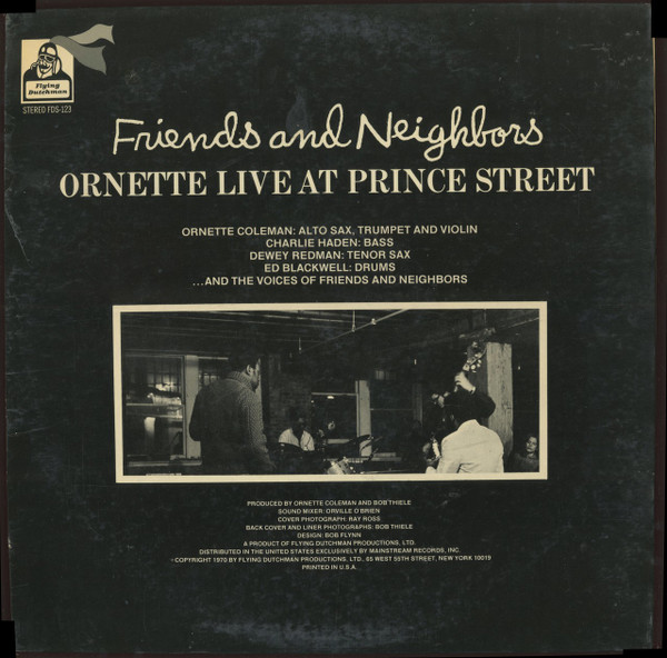 Ornette Coleman - Friends And Neighbors - Ornette Live At Prince Street | Flying Dutchman (FDS-123) - 2 Ornette Coleman - Friends And Neighbors - Ornette Live At Prince Street | Flying Dutchman (FDS-123) - 2