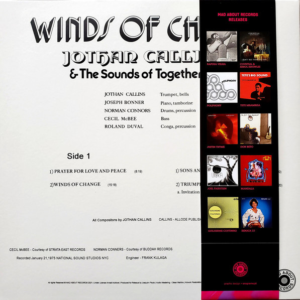 Jothan Callins & The Sounds Of Togetherness - Winds Of Change | Mad About Records (MAR 049) Jothan Callins & The Sounds Of Togetherness - Winds Of Change | Mad About Records (MAR 049)