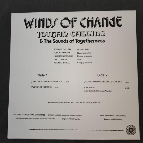 Jothan Callins & The Sounds Of Togetherness - Winds Of Change | Mad About Records (MAR 049) - 3 Jothan Callins & The Sounds Of Togetherness - Winds Of Change | Mad About Records (MAR 049) - 3