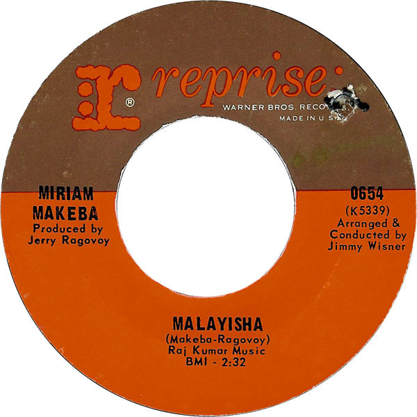 Miriam Makeba - Ring Bell, Ring Bell / Malayisha | Reprise Records (0654) - 2 Miriam Makeba - Ring Bell, Ring Bell / Malayisha | Reprise Records (0654) - 2