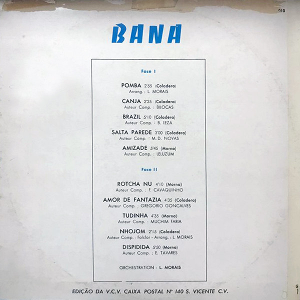 Bana - Rotcha-Nú | A Voz De Cabo-Verde (VCV 1010) - 2