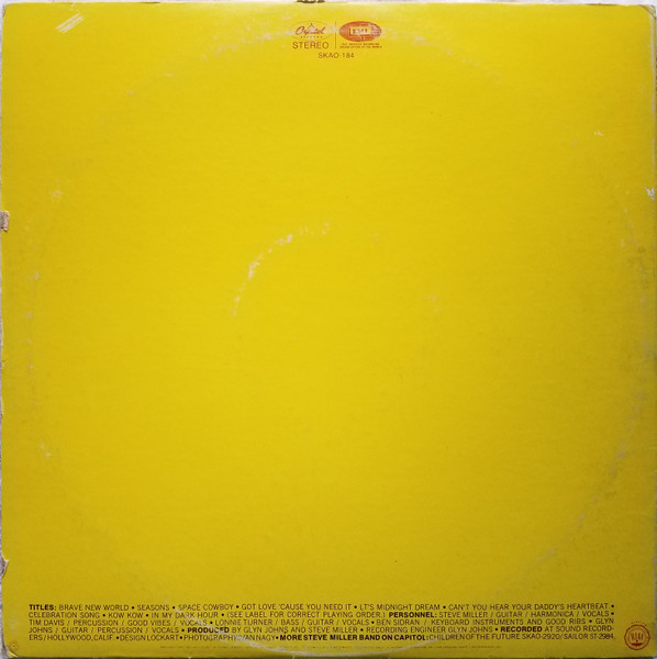 Steve Miller Band - Brave New World | Capitol Records (SKAO-184) - 2