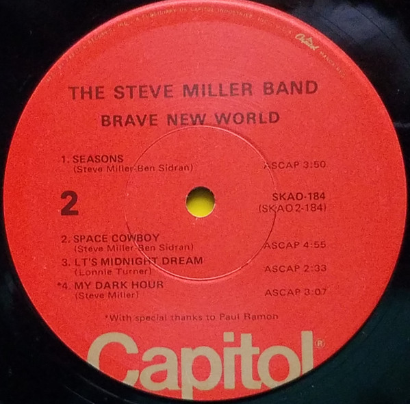 Steve Miller Band - Brave New World | Capitol Records (SKAO-184) - 4