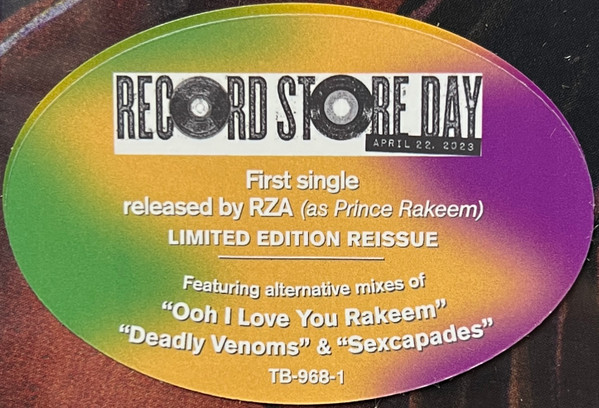 Prince Rakeem - Ooh I Love You Rakeem | Tommy Boy (TB 968-1) - 3