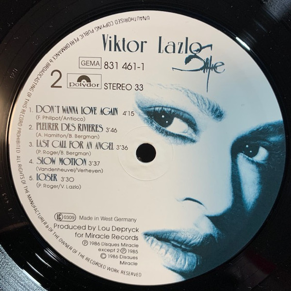 Viktor Lazlo - She | Polydor (831 461-1) - 3