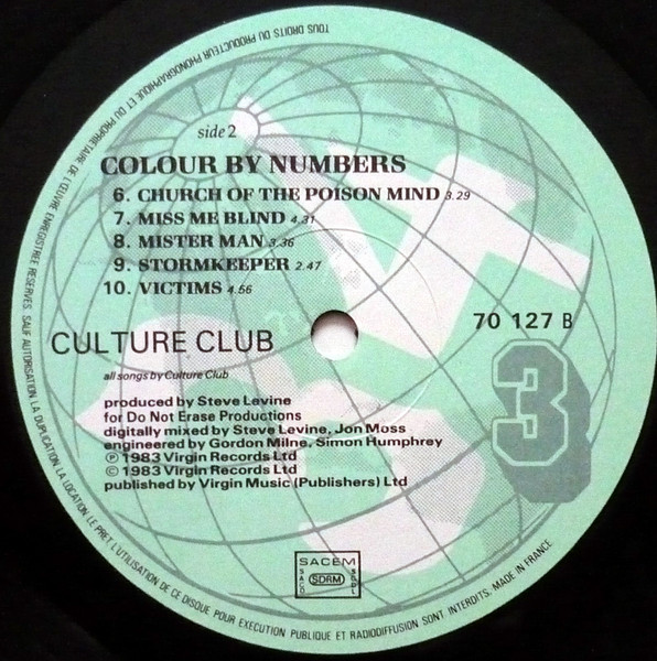 Culture Club - Colour By Numbers | Virgin Records (V2285) - 4 Culture Club - Colour By Numbers | Virgin Records (V2285) - 4