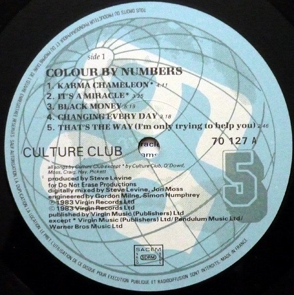 Culture Club - Colour By Numbers | Virgin Records (V2285) - 3 Culture Club - Colour By Numbers | Virgin Records (V2285) - 3