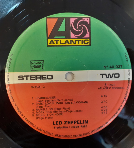 Led Zeppelin - Led Zeppelin II | Atlantic (40 037) - 3