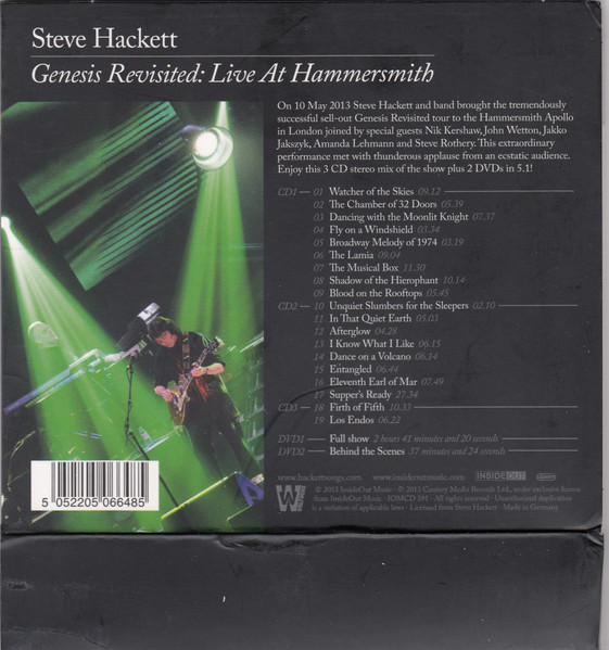 Steve Hackett - Genesis Revisited: Live At Hammersmith | Inside Out Music (IOMCD 391) - 4 Steve Hackett - Genesis Revisited: Live At Hammersmith | Inside Out Music (IOMCD 391) - 4