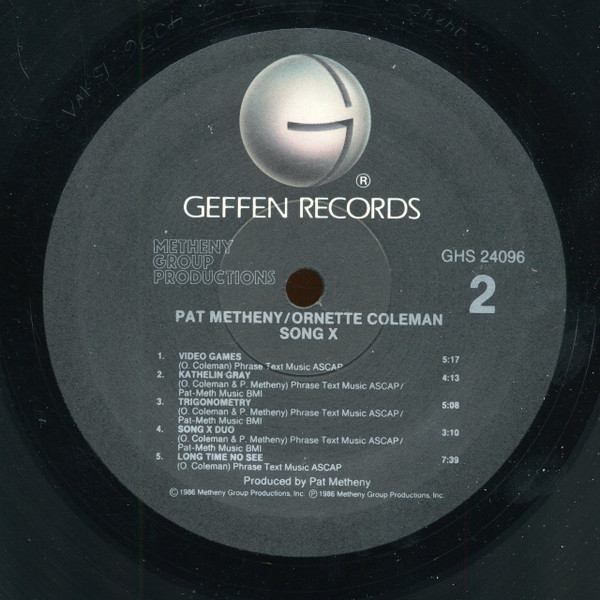 Pat Metheny / Ornette Coleman - Song X | Geffen Records (GHS 24096) - 4 Pat Metheny / Ornette Coleman - Song X | Geffen Records (GHS 24096) - 4
